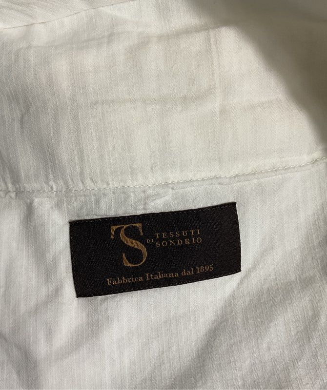 Suitsupply Tessuti Sondrio Cotton Stretch Dress Pants White Size 50 Men's