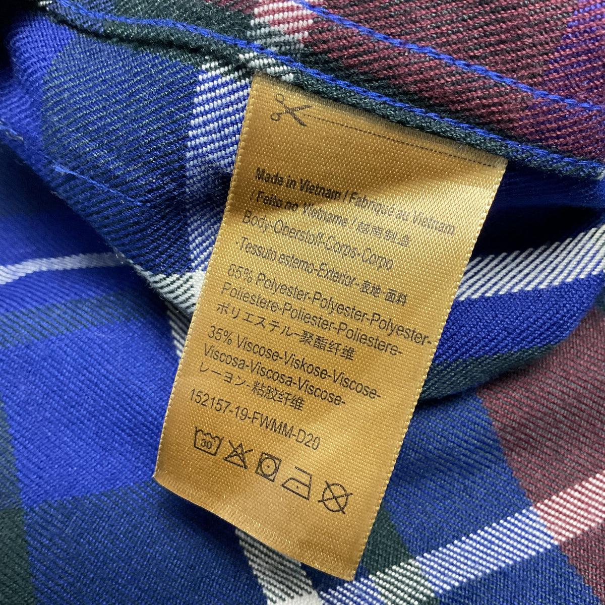 Scotch & Soda Blue Red Plaid Button Up Long Sleeve Shirt - Size XL