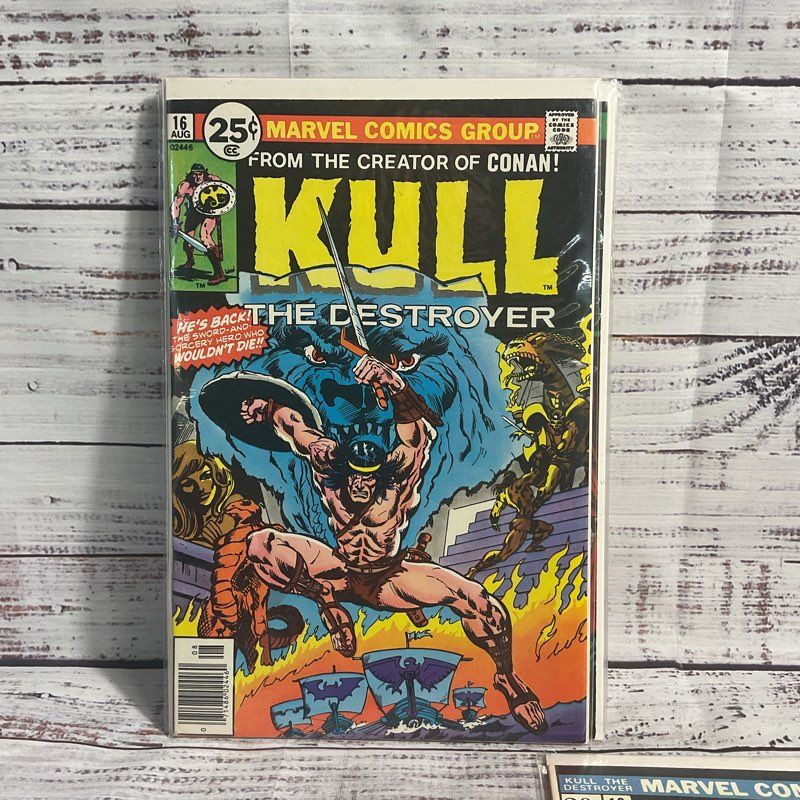 Lot Of 5 Vtg. Kull The Destroyer #5 7 8 16 12 Marvel Comics Ungraded