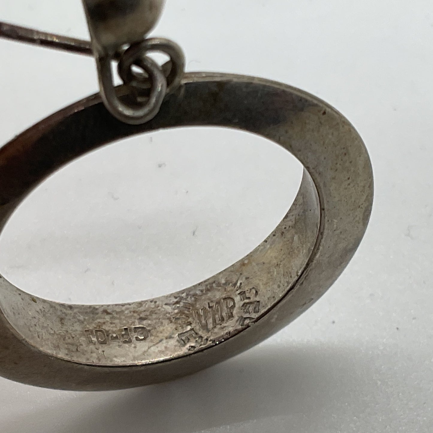 VTG. TAXCO Mexico Sterling Silver 2.25" Dangle SINGLE Earring- 4.63g