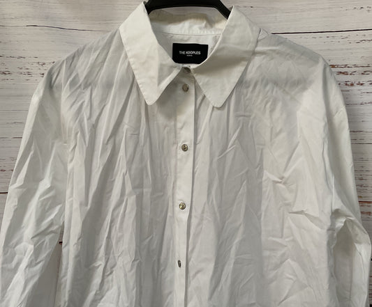 The Kooples Women's White Long Sleeve French Cuff Button Down Shirt Size 3