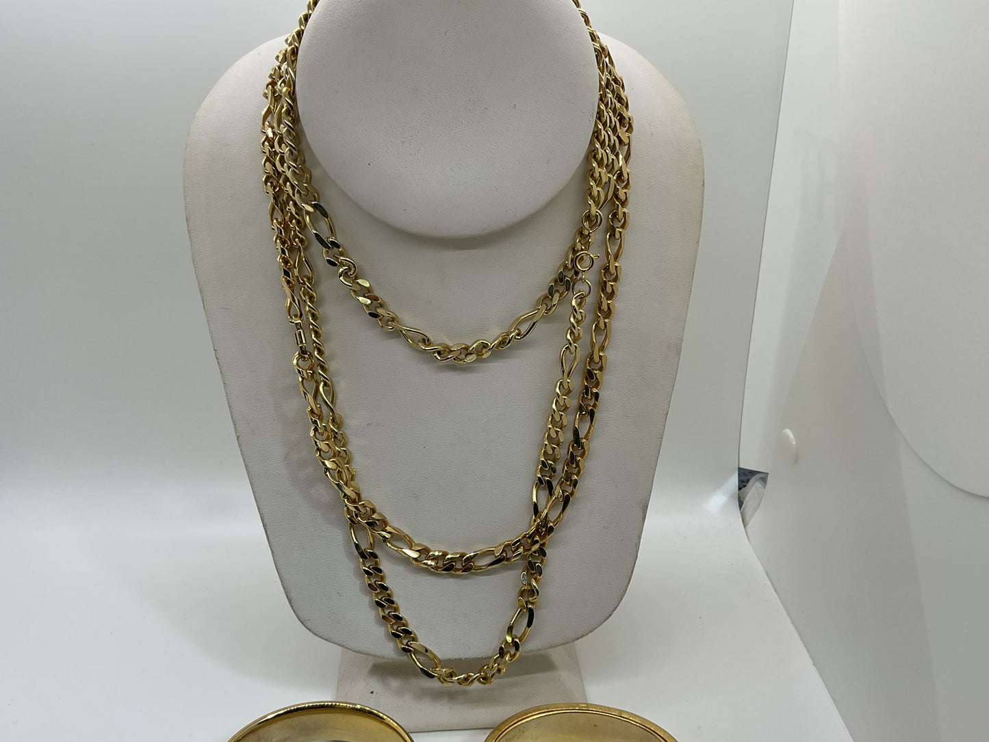 Lot of 5- 8" Rope Bracelet, Bangle Bracelets, 20" & 36" Curb Necklaces