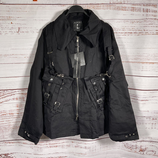 MAMC "Bondage" Detail Punk Strap Jacket - Size Large New