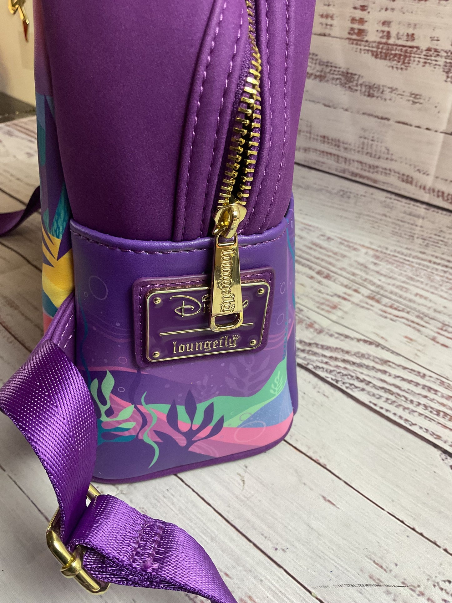 Loungefly Disney Little Mermaid Castle Scene Backpack With Wallet