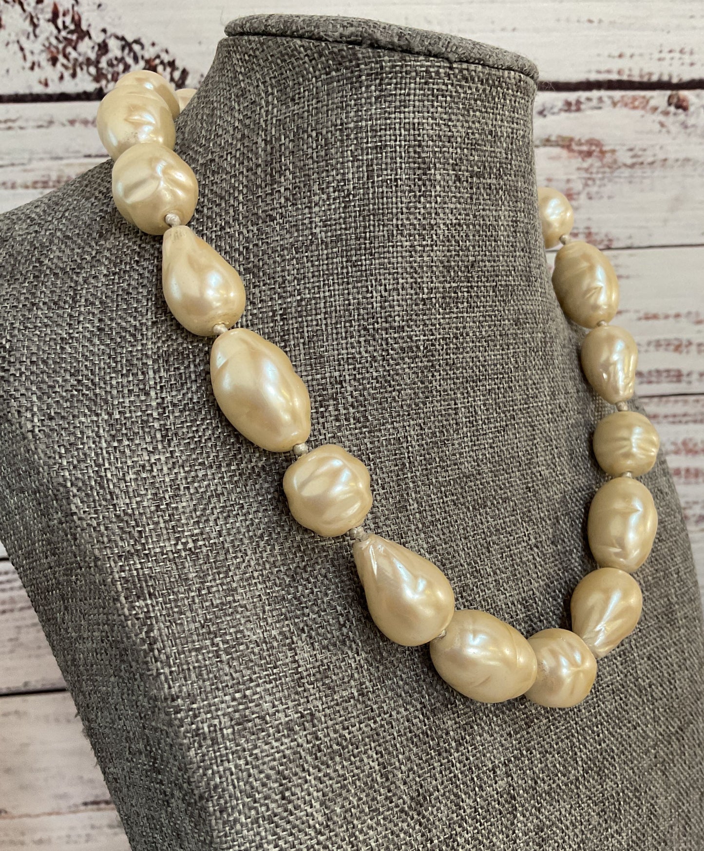 Vintage 14.5" Faux Baroque Pearl Necklace