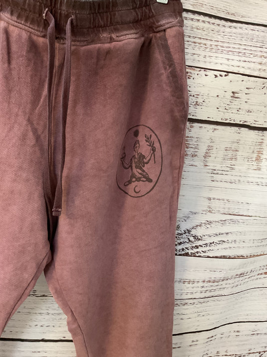 John Elliot Light Raspberry Purple Distressed Coated Sweat Pants - Size 2