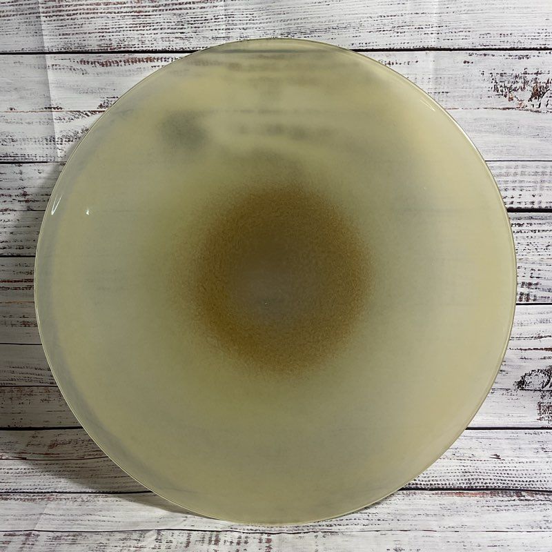 Henry Dean Handmade 18" Glass Centerpiece Flat Fruit Bowl