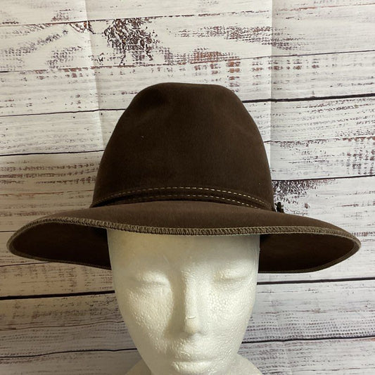 VTG. TESI Fur Felt Women's Brown Fedora Hat- SZ M