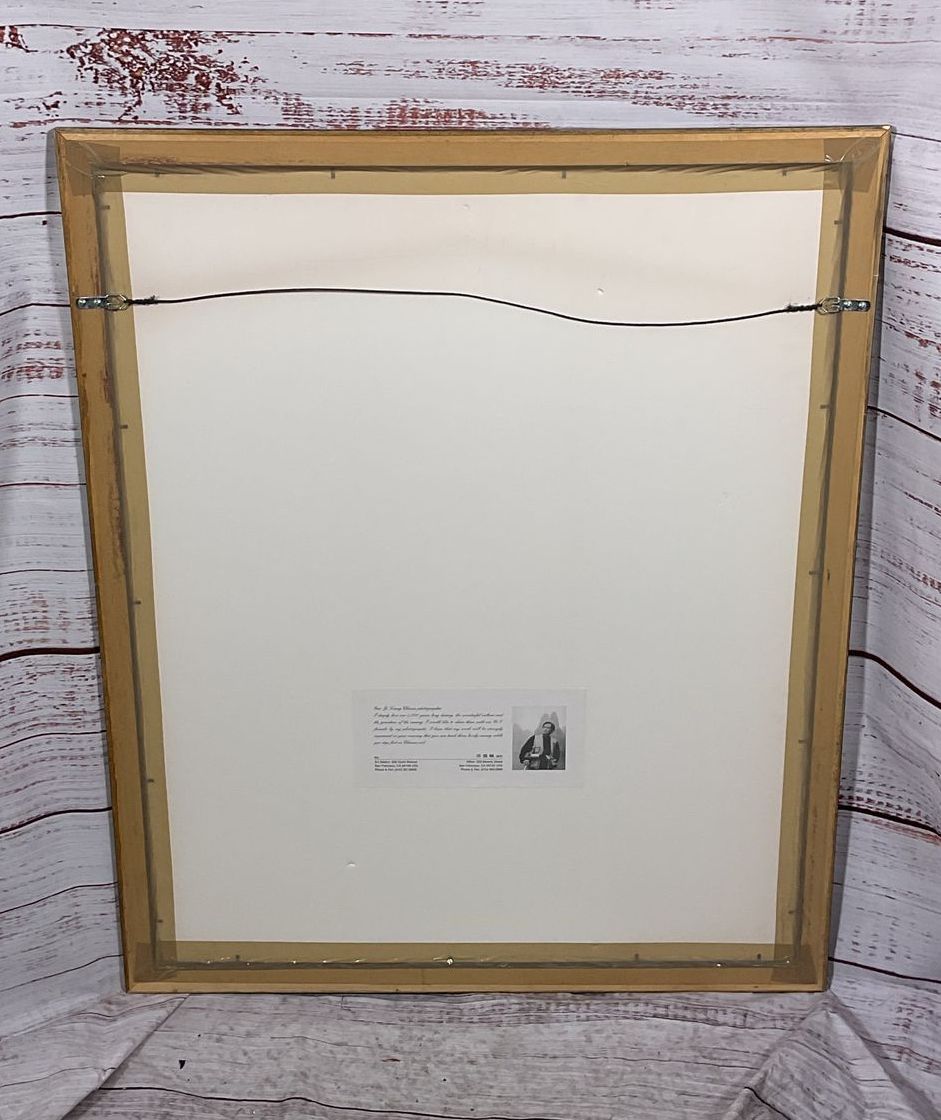 Fishing in the Evening at Li River of Gui Lin Signed by Guo Ji Liang Framed
