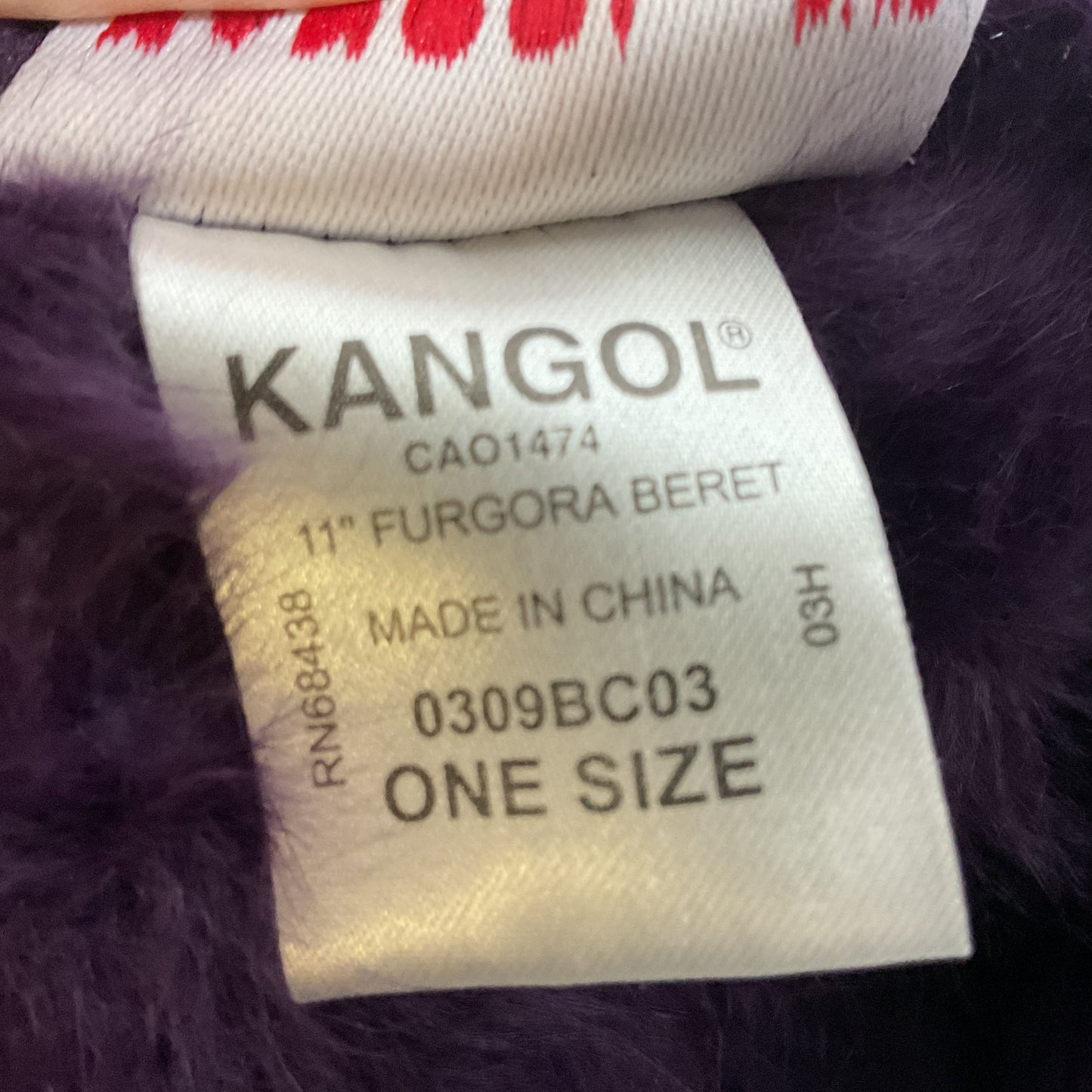 VTG. KANGOL 11" Purple Furgora Beret Hat