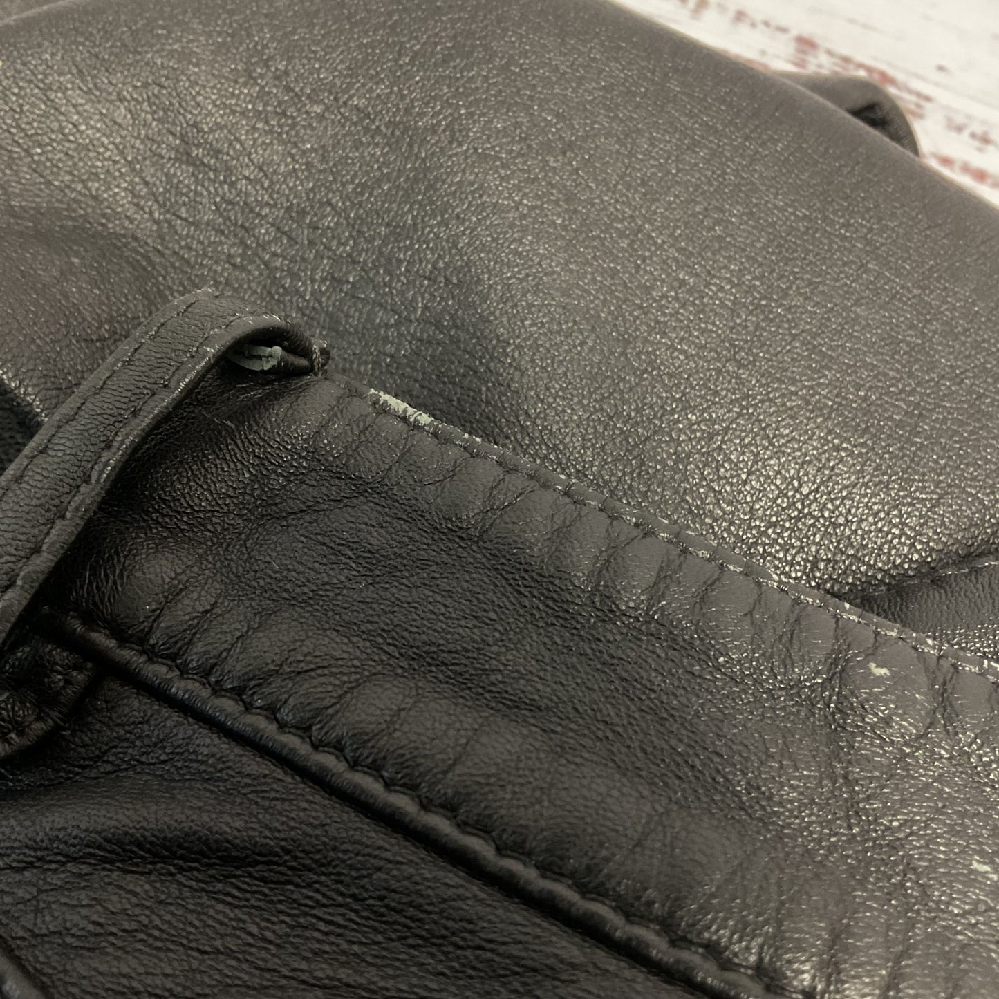 GAP Black Leather Jeans Style Straight Leg Pants - Size 6