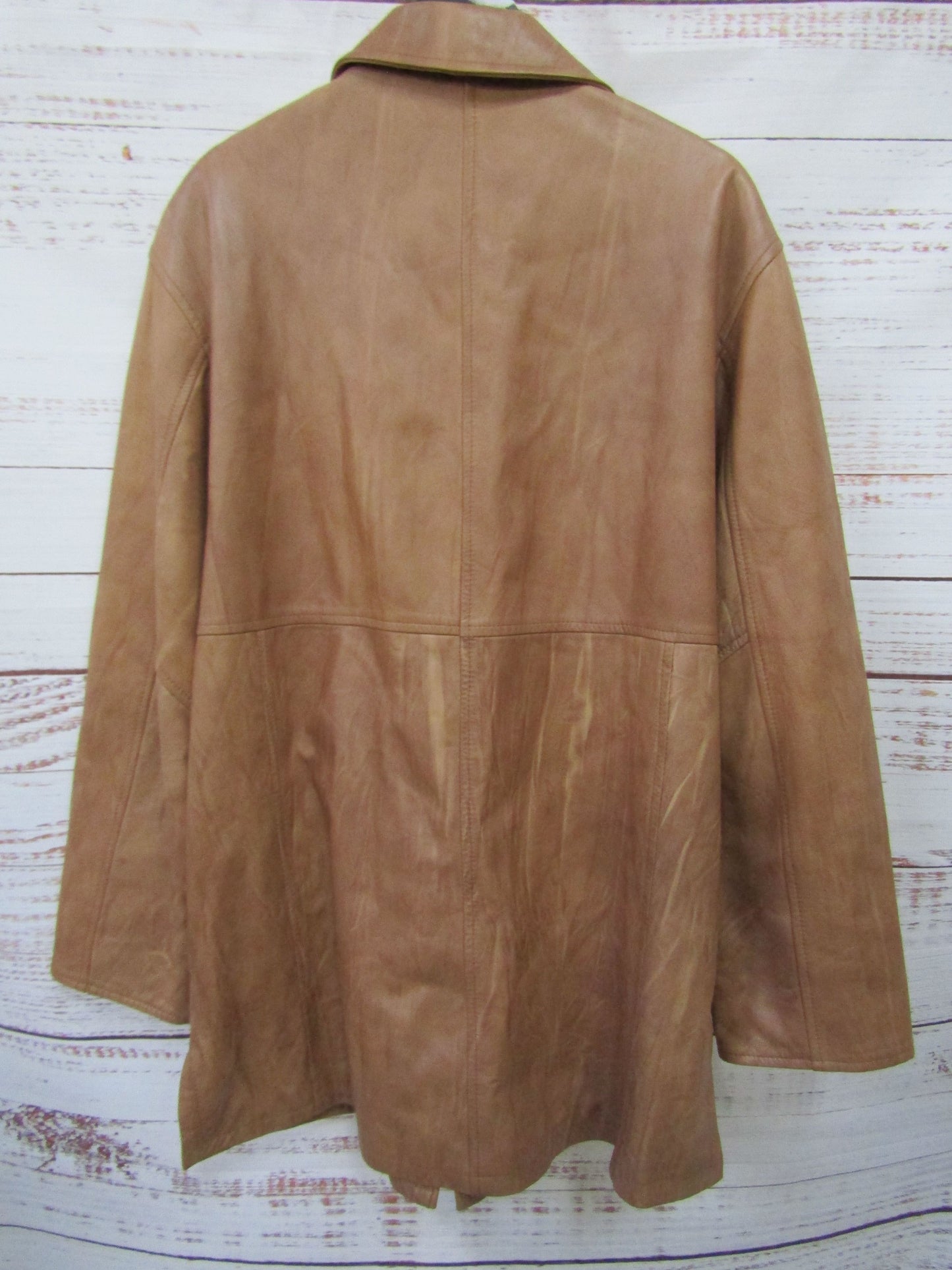 Vintage Alta Moda Men's Distressed Brown Leather Blazer Jacket Made in Italy