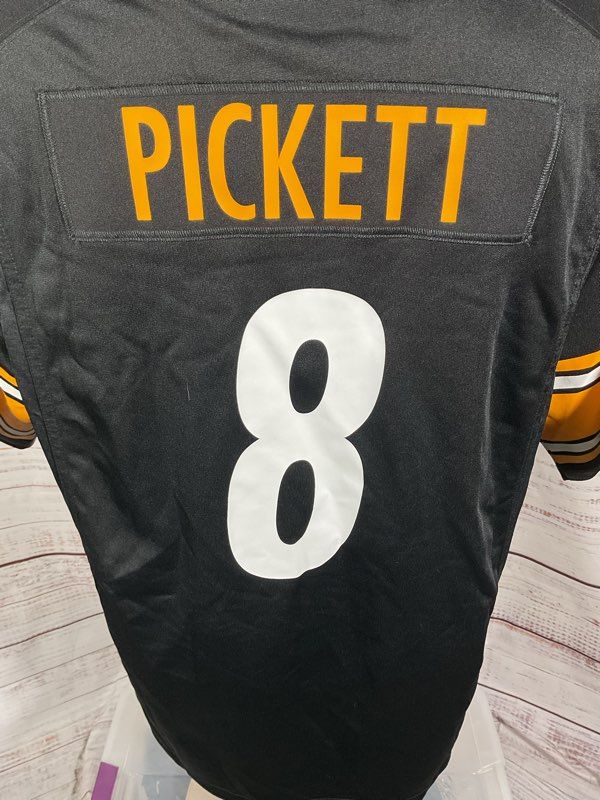 Men's Pittsburgh Steelers Jersey Kenny Pickett #8 NFL Size XL Black