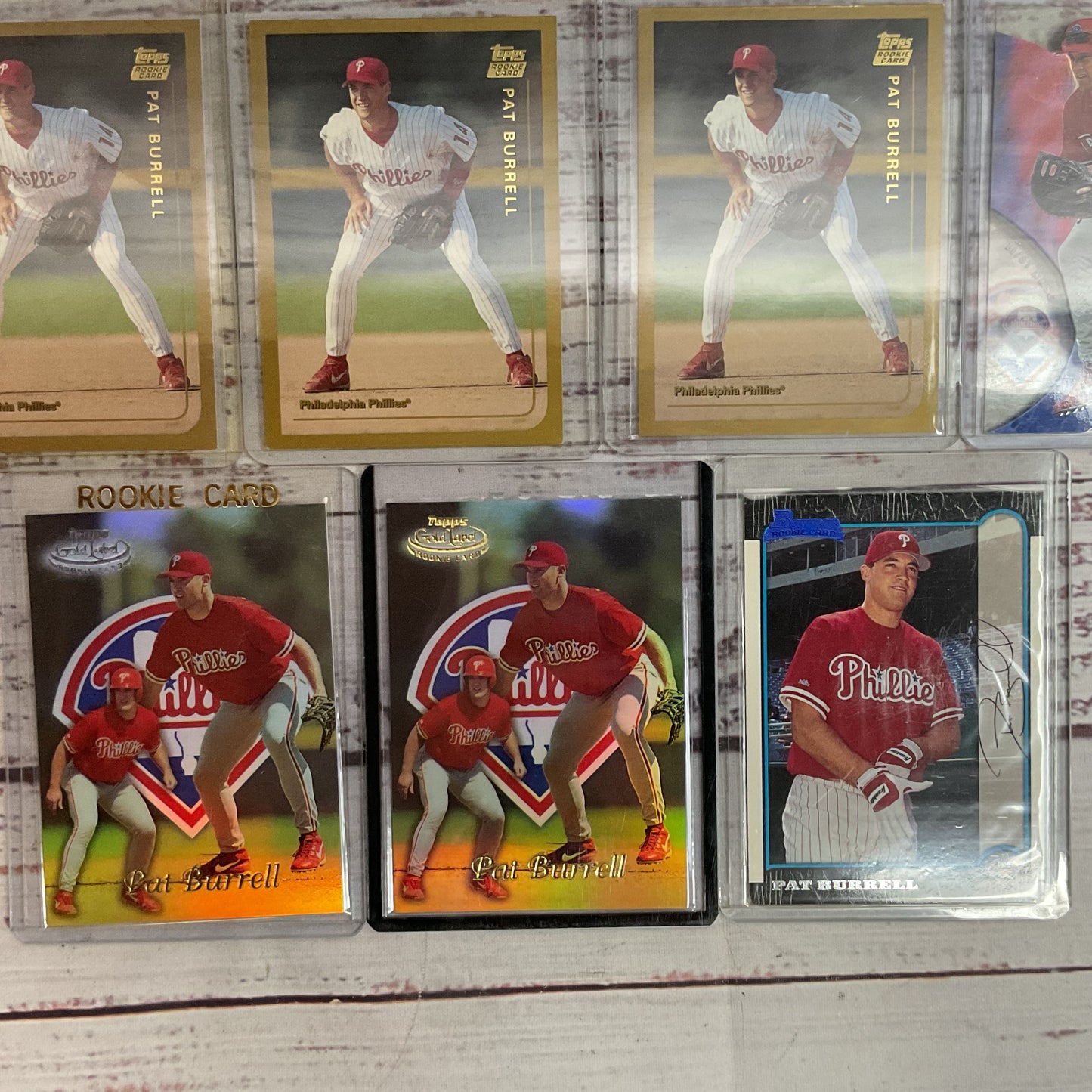 Various PAT BURRELL Phillies MLB Baseball Cards- 7 Cards