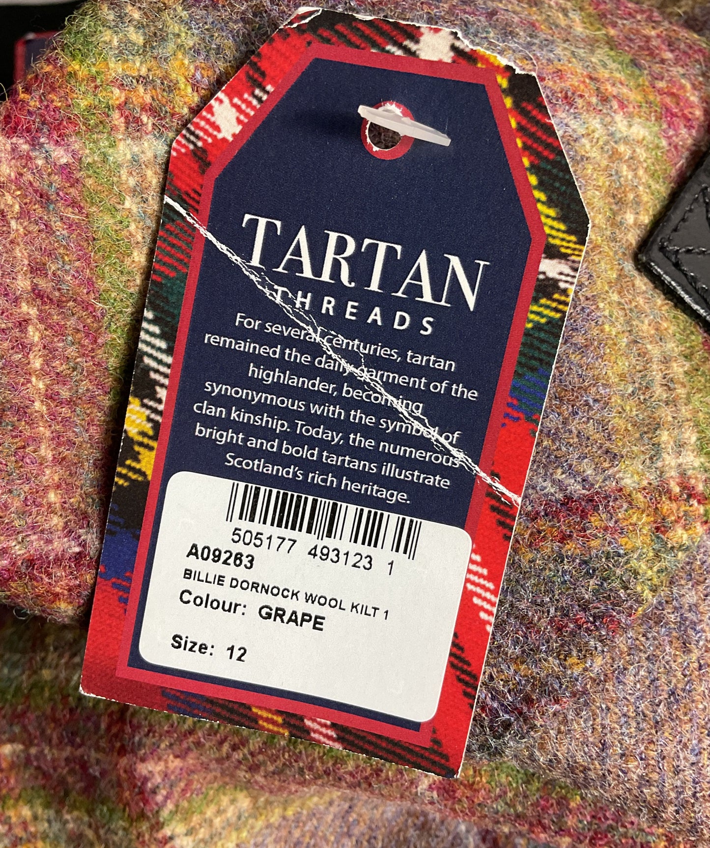 Tartan Threads Billie Dornock Wool Skirt Grape 12
