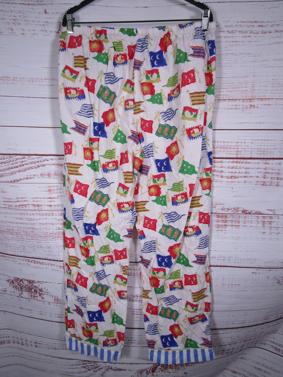 Bed Head Pajamas Women's International Nautical Flag Print Pajama Set Size L