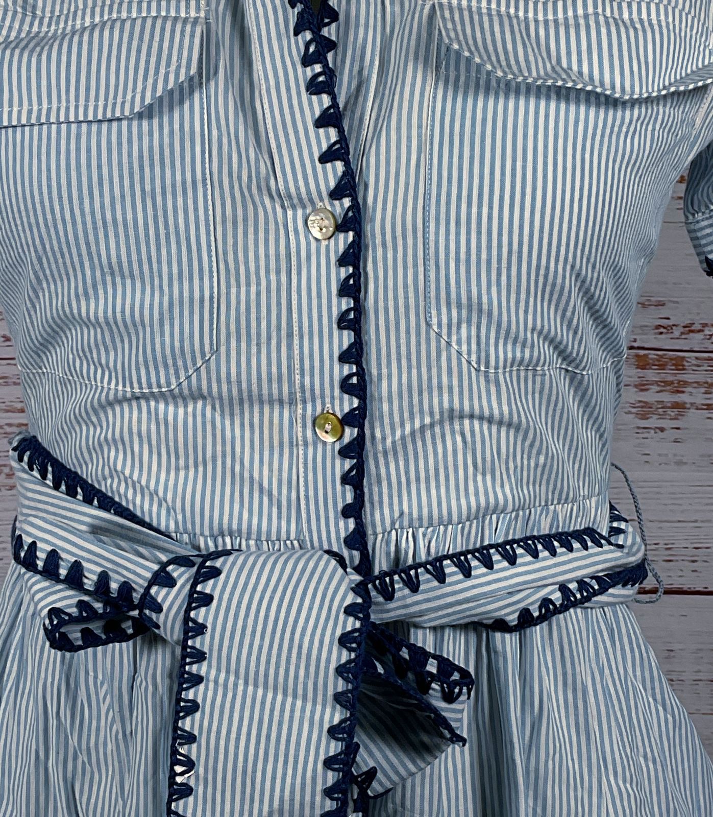 Roller Rabbit Heritage Stripe Jillian Dress Blue XS