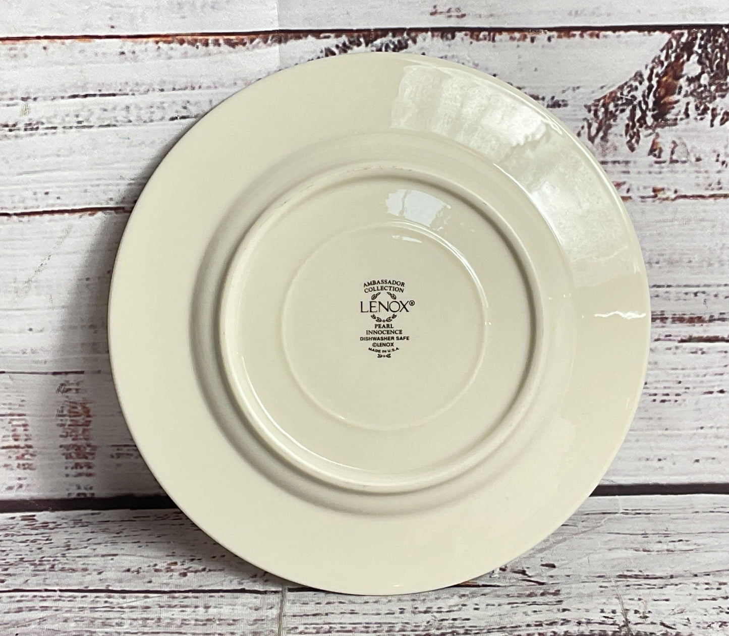 Lenox Vintage Pearl Innocence 6.25" Porcelain Set of 8 Bread Plates Cream