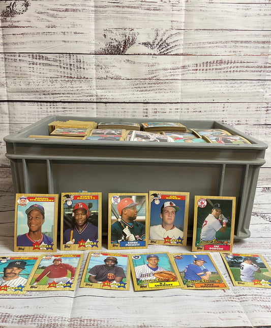 VTG LOT Hundreds Of 1987 Topps Baseball Cards AS IS Featuring Icons of the Era