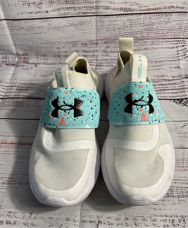 Under Armour Womens Runplay Paint 3025374-100 White Running Shoes 8.5