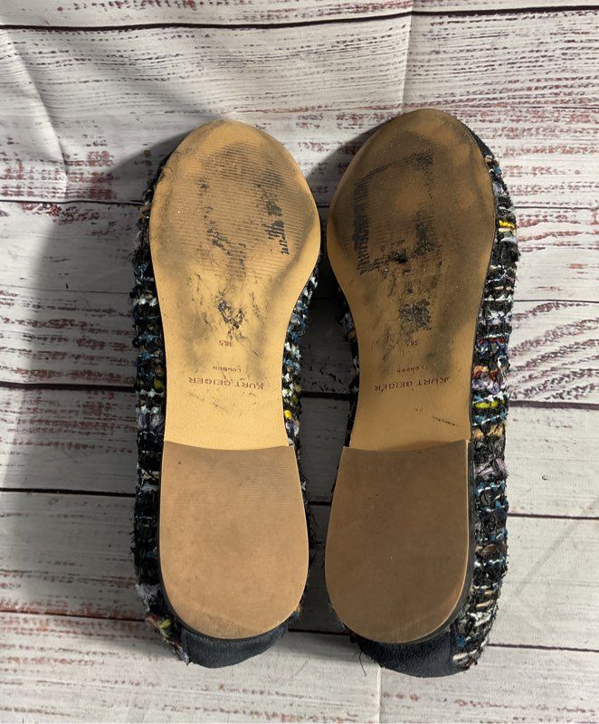 Kurt Geiger London Eagle Tweed Ballet Flats Shoes Multicolor 38.5 EU 8.5 US