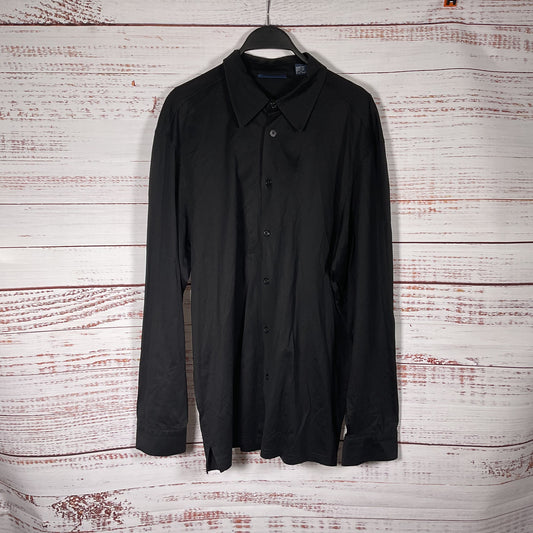 Wilke Rodriguez Black Cotton Long Sleeve Dress Shirt - Size L