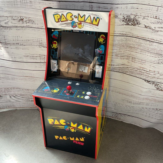 ARCADE 1UP #7652 Classic 2-in-1 Home Arcade 4ft CRACKED SCREEN GAME WORKS- AS-IS