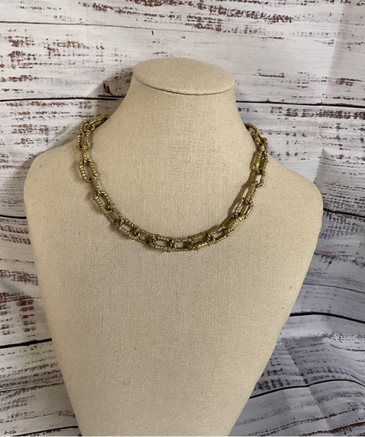 Stocko Gold Tone Vintage Necklace Choker 16"