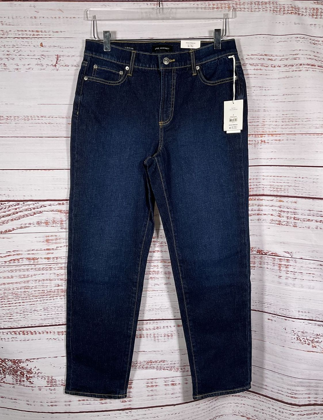 Free Assembly Mid Rise Slim Leg Jeans Blue 2