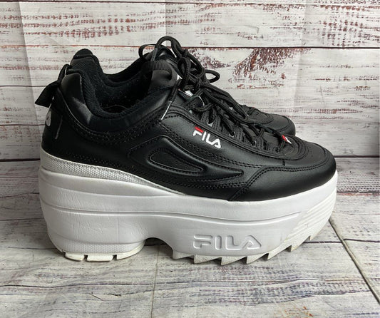 Fila Disruptor II Wedge Sneaker Black 6.5