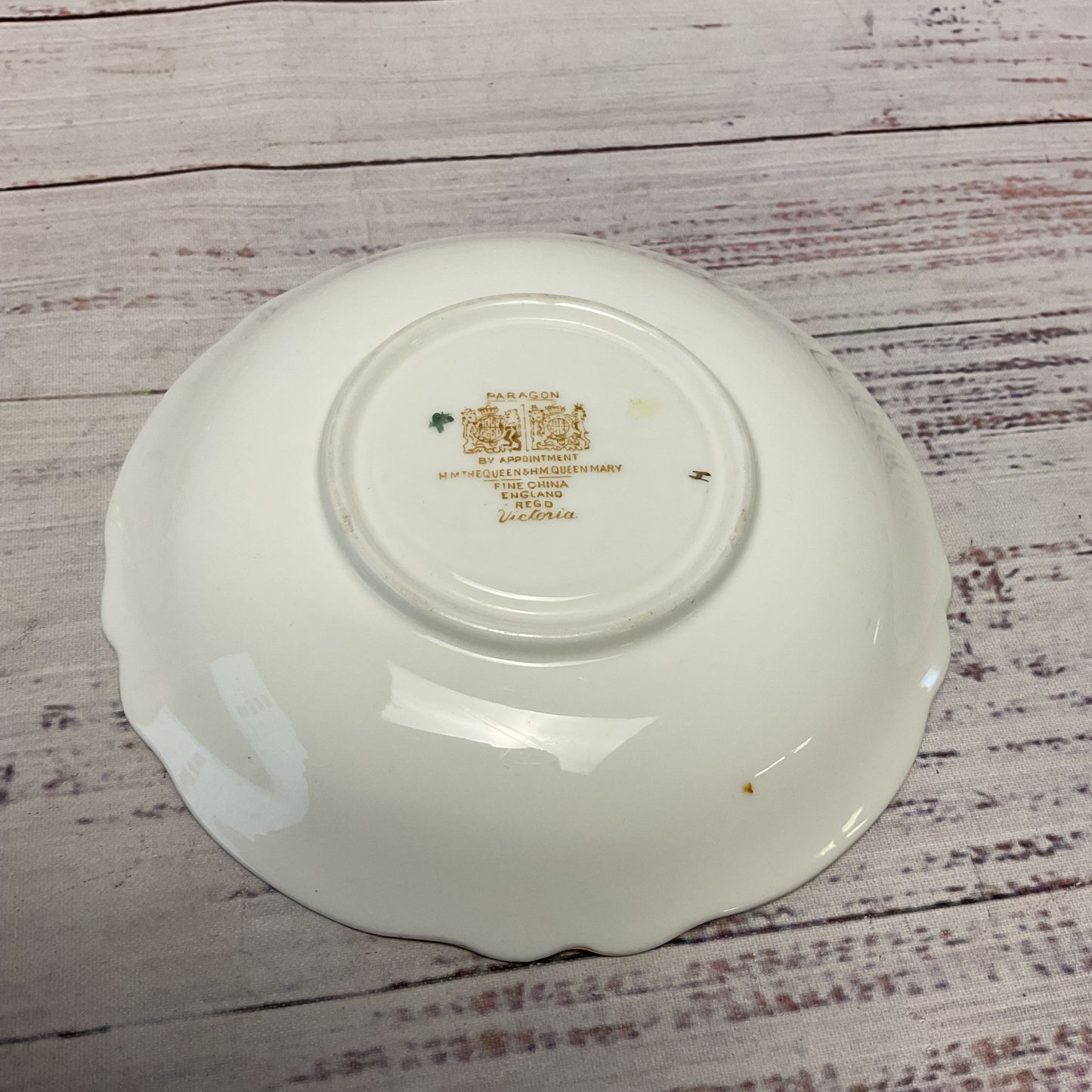 Paragon Victoria Rose Pattern Saucer H.M. The Queen & Queen Mary 5.25"