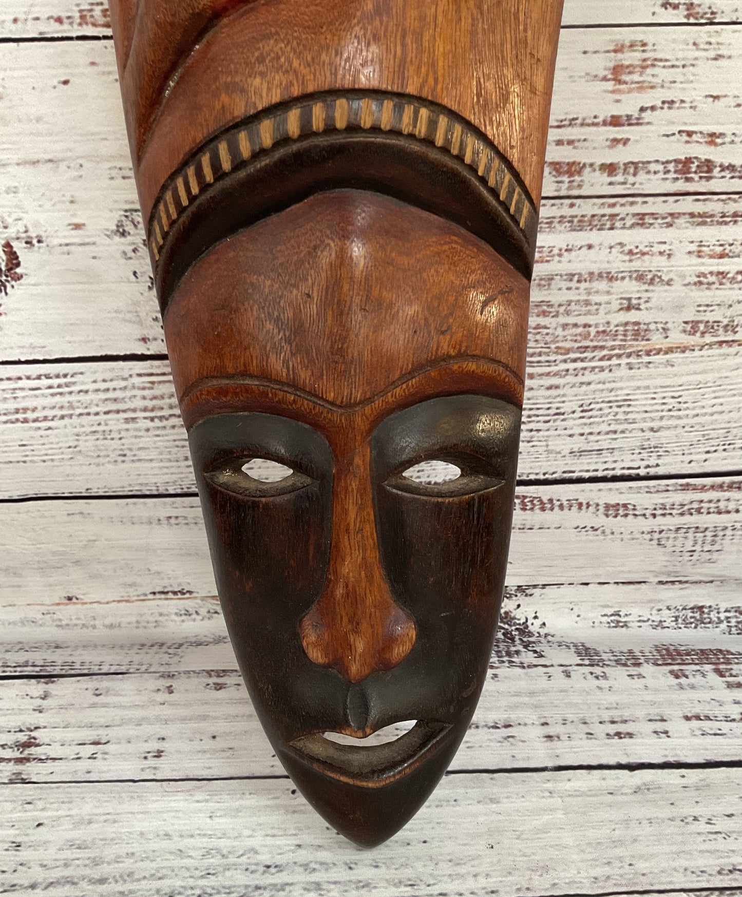 Vintage Handcrafted Wood Haitian Tribal Mask