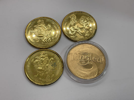 COLLECTIBLE Disney Lion King and Tangled Coins- Set of 4