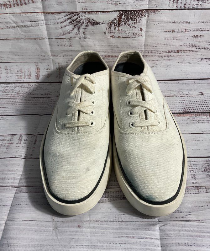 Fear of God Men's Canvas 101 Backless White Sneakers Size 46 EU / 13 US