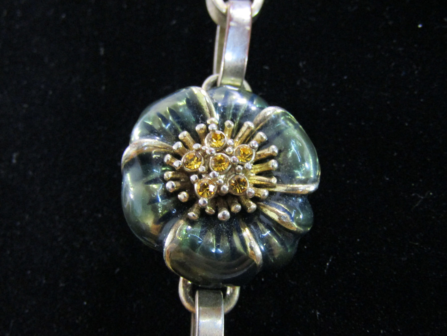 J. Crew Multi-Color Resin Beaded Floral Enamel Accent Statement Necklace