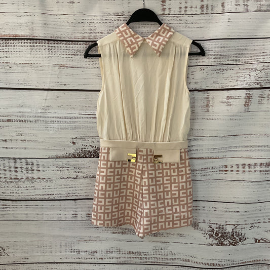 Elisabetta Franchi My Little Girl Beige Pink Logo Design Romper Size Girls 12?