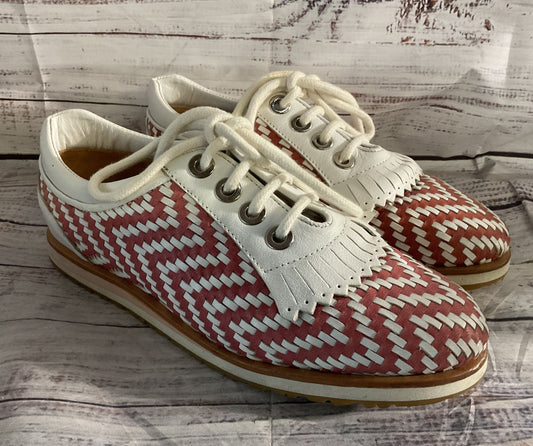 AeroGreen Woven Leather Golf Sneakers Multicolor 7.5