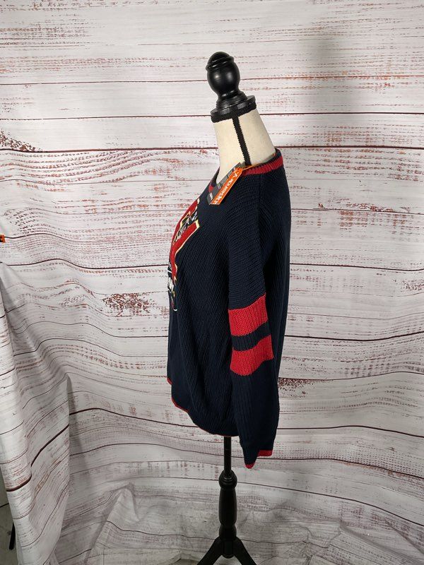 NEW Superdry Varsity Ribbed Knit Sweater #54 Superdry Original Size 12 US Blue