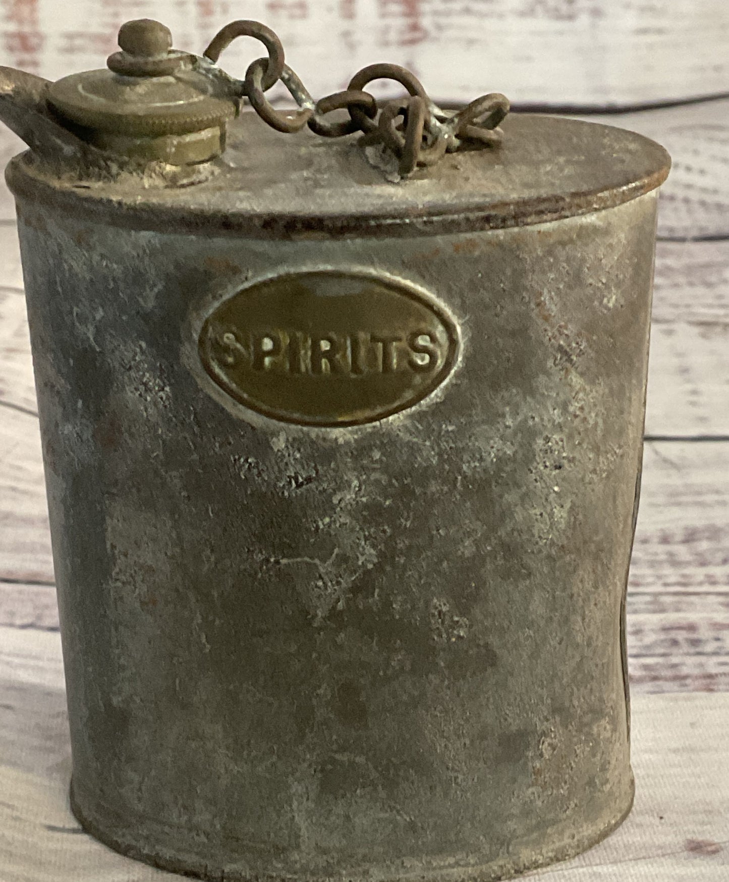Vintage Canteen Military Metal Spirits Container Steel
