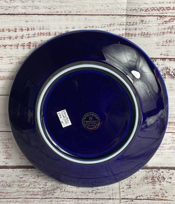 Bareuther Waldsassen Echt Vintage 22K Gold Germany Lot of 3 Salad Plates Cobalt