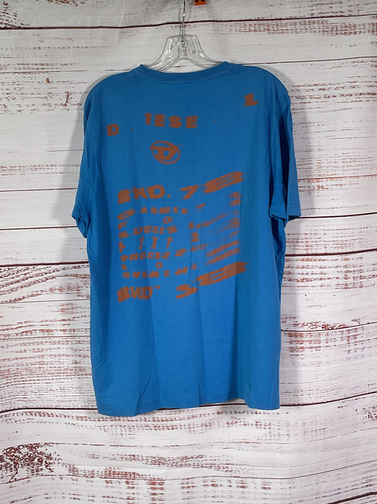 Diesel Blue Name T-Shirt - Size XL