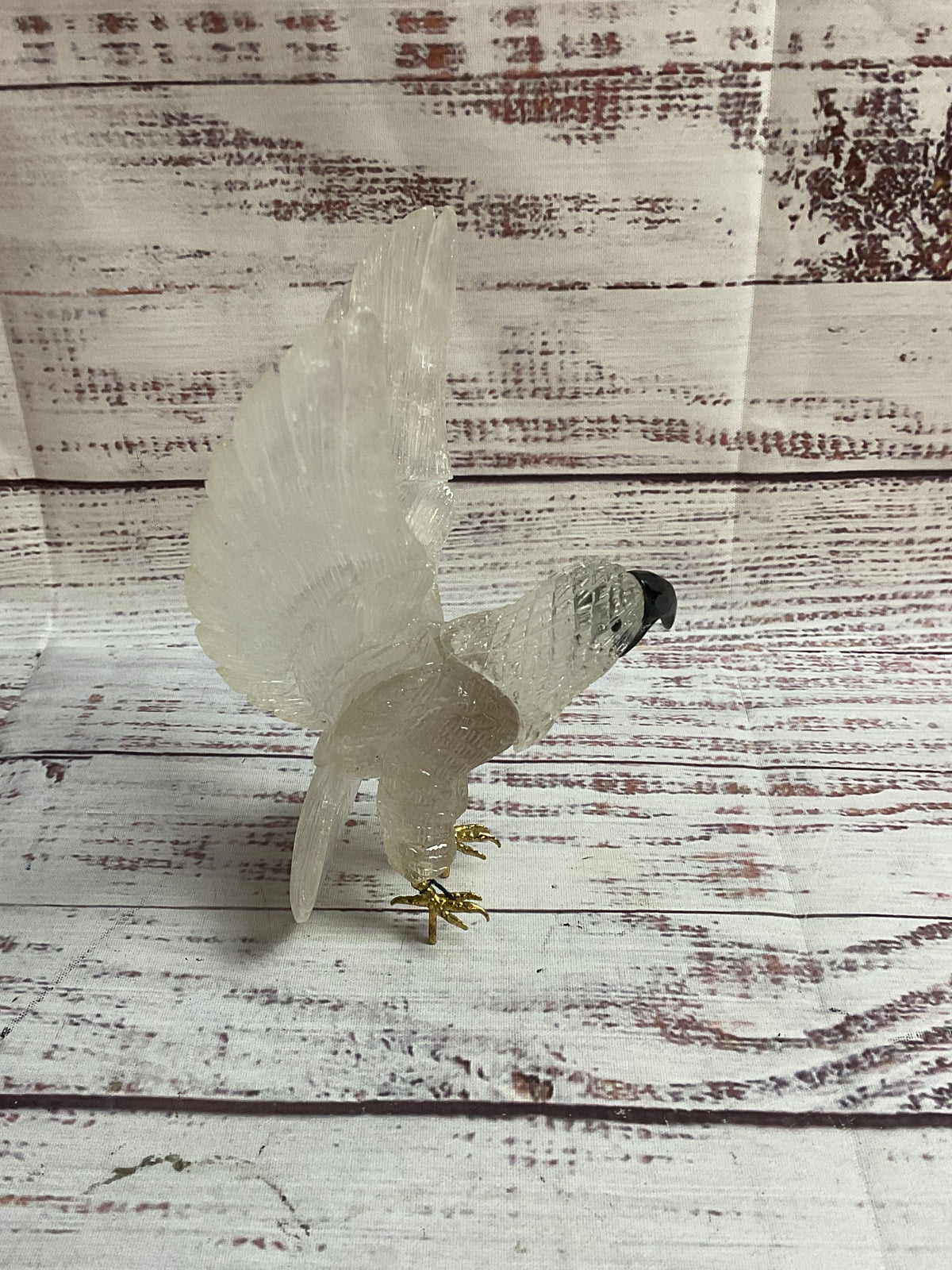 Small Glass Eagle Statue Decor