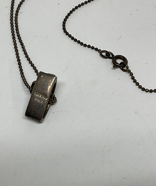 FOLLI FOLLIE Sterling Silver Vintage Pendant Chain Necklace