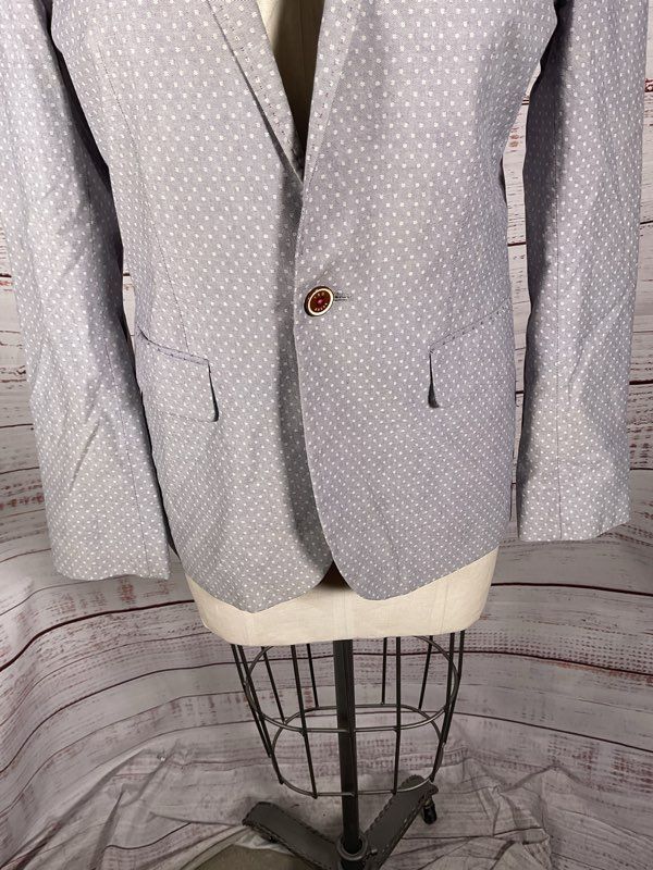 Ted Baker Women's Grey Blazer Jacket Sunflower Inner Design Size 2
