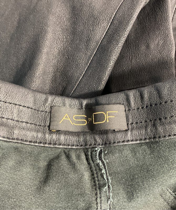 AS BY DF Women's Black Faux Leather Side Lace Pants Size 24x38