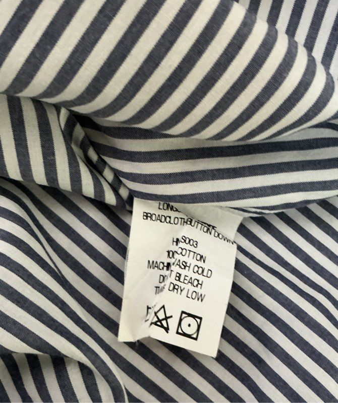 Men's Apolis Global Citizen Blue & White Pinstriped Shirt Size M Retail $158