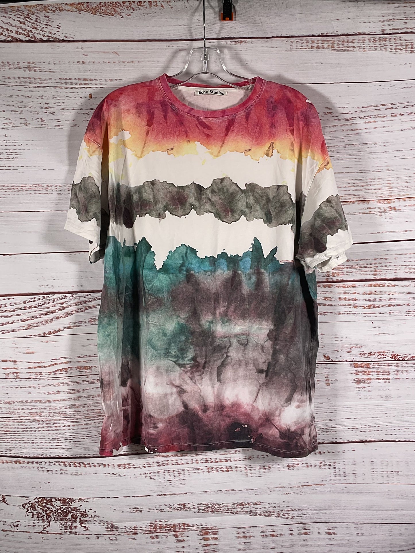 Acne Studios Striped Tie-dye T-Shirt - Size S