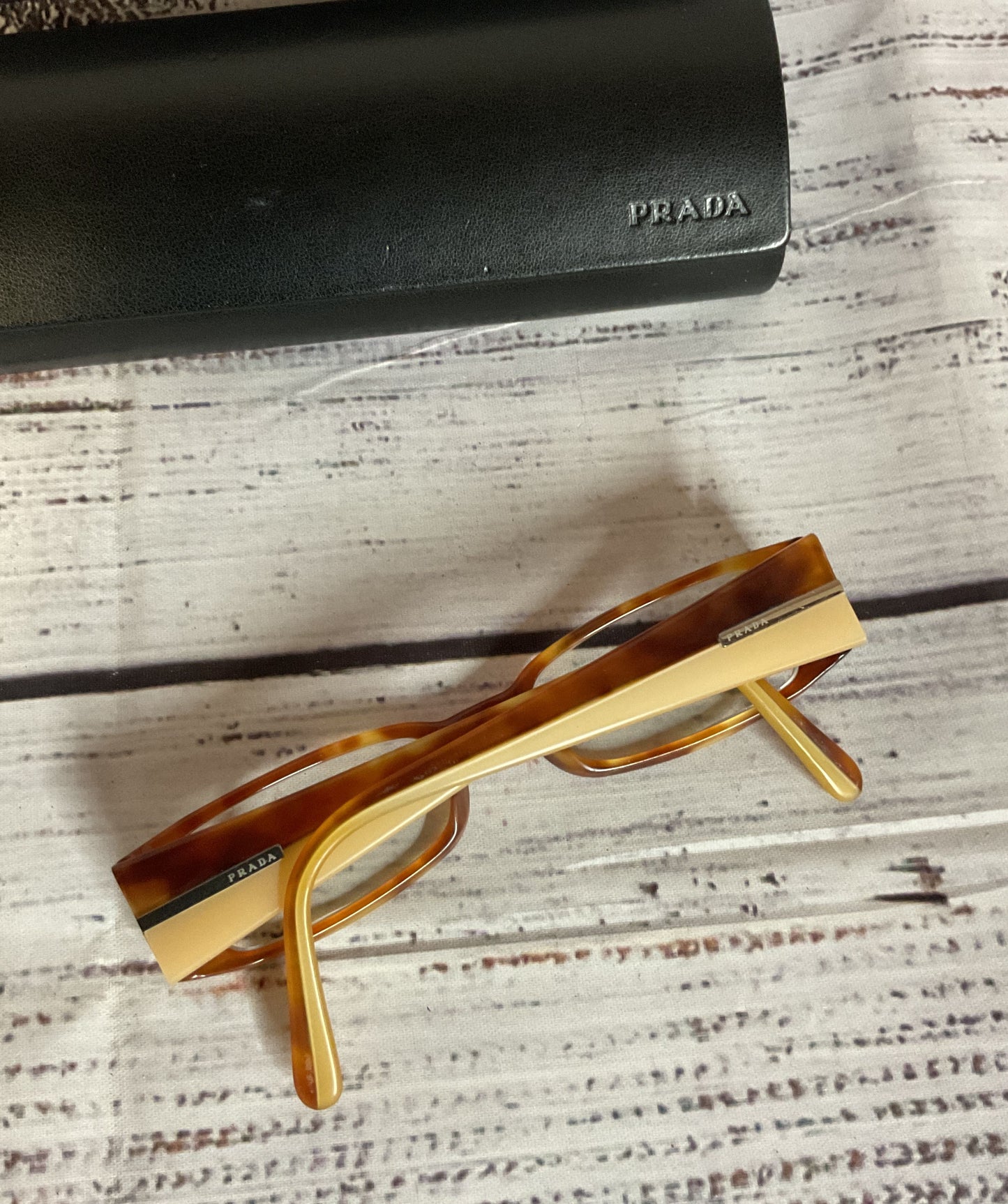 PRADA VPR16G Brown Eyeglasses Frames - Size 135 Italy