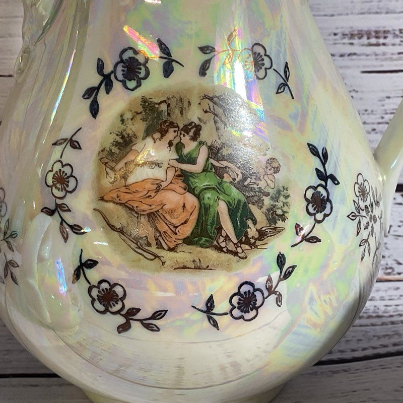 VTG. KAHLA Madonna Iridescent Tea Set (Teapot, Creamer, Sugar Bowl)