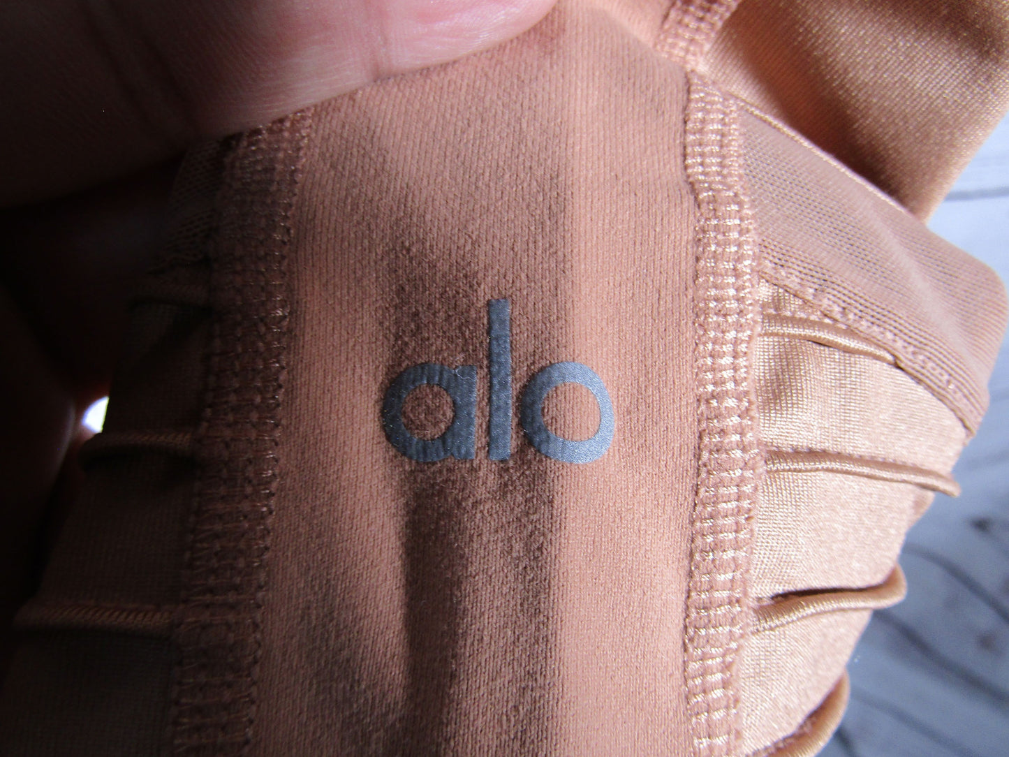 Alo Women's Brown High Waist Motto Leggings Size M